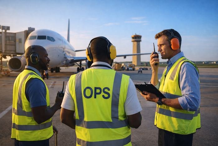 Supervision des vols et opérations sur le tarmac de l'aéroport de Dakar